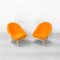 Set of Shell Armchairs in Orange, 1960s 1