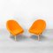 Shell Armchairs in Orange, 1960s, Set of 2 1