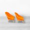 Shell Armchairs in Orange, 1960s, Set of 2, Image 2