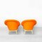 Shell Armchairs in Orange, 1960s, Set of 2 3