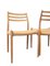 Model 78 Dining Chairs in Oak and Wicker by Niels J. Møller for J.L. Møller, 1960s, Set of 4 11