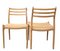 Model 78 Dining Chairs in Oak and Wicker by Niels J. Møller for J.L. Møller, 1960s, Set of 4 5
