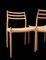 Model 78 Dining Chairs in Oak and Wicker by Niels J. Møller for J.L. Møller, 1960s, Set of 4 12