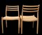 Model 78 Dining Chairs in Oak and Wicker by Niels J. Møller for J.L. Møller, 1960s, Set of 4 14