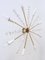 Plafonnier Sputnik en Laiton par United Workshops pour Vereinigte Werkstätten Collection, 1950s 8