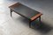 Dutch Wood and Black Leather Coffee Table, 1960s 3