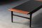 Dutch Wood and Black Leather Coffee Table, 1960s, Image 9