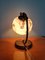 Lampe de Bureau Art Déco en Laiton avec Globe en Verre Opalin, 1920s 8