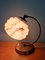 Lampe de Bureau Art Déco en Laiton avec Globe en Verre Opalin, 1920s 9