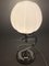 Lampada da tavolo Art Nouveau con sfera in vetro opalino e base cromata, anni '30, Immagine 8