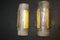 Große moderne Wandlampen aus Muranoglas in Grau & Gold, 2000er, 2er Set 8