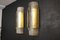 Große moderne Wandlampen aus Muranoglas in Grau & Gold, 2000er, 2er Set 7