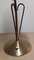 Vintage Table Lamp in Brass, Parchment & Fabric, 1950s, Image 3