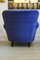 Velvet Blue Armchairs by Guglielmo Ulrich, 1950s, Set of 2, Image 6