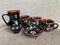 Vintage Hungarian Folk Glazed Ceramic Set by Sarospatak, Set of 5 1