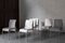 Gebogene Esszimmerstühle aus Aluminium, 1980er, 6er Set 1