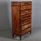 Antique Louis XVI Pillar High Chest of Drawers in Walnut, 1800s, Image 13