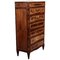 Antique Louis XVI Pillar High Chest of Drawers in Walnut, 1800s, Image 2