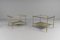 Side Tables in Brass and Glass, Italy, 1960s, Set of 2 1