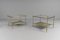 Tables d'Appoint en Laiton et Verre, Italie, 1960s, Set de 2 1