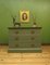 Antique Green and Grey Painted Chest of Drawers in Oak, 1890s, Image 13