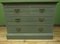 Antique Green and Grey Painted Chest of Drawers in Oak, 1890s 1