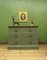 Antique Green and Grey Painted Chest of Drawers in Oak, 1890s, Image 7