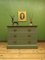 Antique Green and Grey Painted Chest of Drawers in Oak, 1890s, Image 3