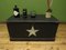 Antique Black Painted Blanket Chest with Star 5