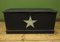 Antique Black Painted Blanket Chest with Star 1