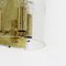 Vintage Wandlampe aus Glas und Stahl 3