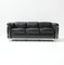 Vintage LC-2 in Black Leather by Le Corbusier for Cassina, 1978, Set of 2 5