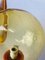Mid-Century Portuguese Modern Orange Wood & Amber Bubble Glass Table Lamp, 1960s, Image 6