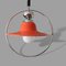 Lámpara colgante desplegable Mid-Century moderna en naranja brillante, años 60, Imagen 6