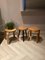 Sgabelli vintage di Aalto Perriand, set di 3, Immagine 3