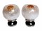 Nickel-Plated Metal and Murano Milk Glass Table Lamps attributed to Mazzega, 1965, Set of 2 1
