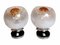 Nickel-Plated Metal and Murano Milk Glass Table Lamps attributed to Mazzega, 1965, Set of 2, Image 1