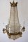 Lámpara de araña Imperio antigua con 15 luces, década de 1890, Imagen 6
