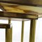 Hollywood Regency Nesting Tables on Wheels in Brass with Marble Tops, Set of 3 11