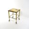 Hollywood Regency Nesting Tables on Wheels in Brass with Marble Tops, Set of 3 7