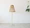Floor Lamp with Sisal Lampshade and Claw Foot, 1960s, Image 1
