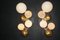 Large Architectural Wall Sconces with Iridescent Murano Glass Globes, 2000, Set of 2 8