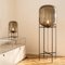 Small Oda Table Lamp in Smoky Grey and Black by Sebastian Herkner for Pulpo, Image 2