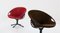 Red Suede Lounge Chair with Iron Frame, 1960s 2