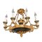 Lámpara de araña Empire de bronce dorado con 10 luces, Imagen 13