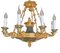 Empire Gilt Bronze 10-Lights Chandelier 1