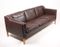 Brown Danish Three-Seater Leather Sofa from Stouby, 1980s, Image 3