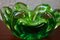 Green and Clear Murano Glass Bowl 13