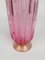 Vaso Art Deco in vetro di Murano rosa e dorato di Barovier & Toso, Italia, anni '30, Immagine 10