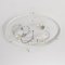 Large Ceiling Light in White Murano Glass with Crystal Spiral and Black Filigree, Italy, 1980s, Image 11